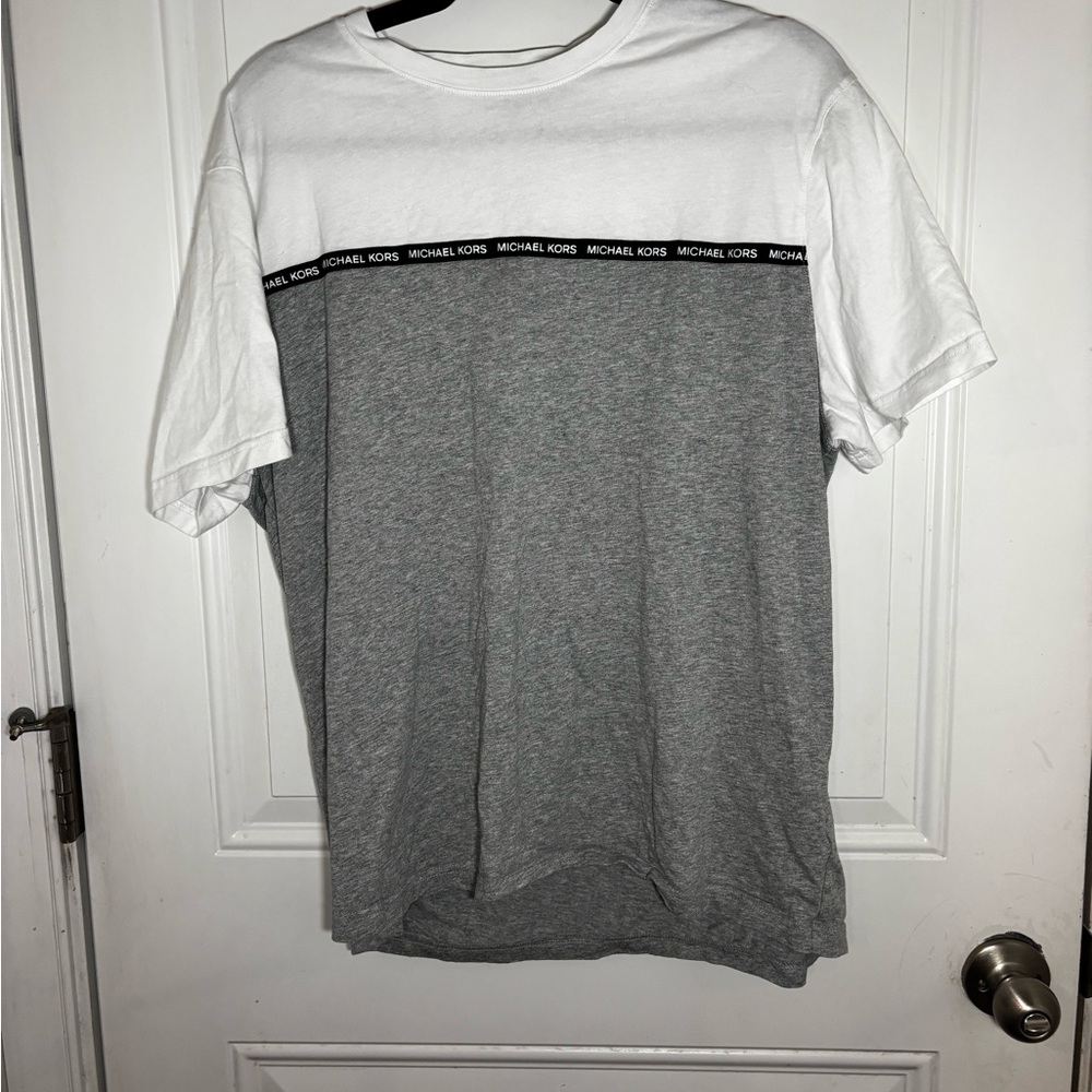 Michael Kors Two-Tone Gray and White Tee